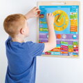 Bigjigs Toys Anglický magnetický kalendár s hodinami, 1, hračky
