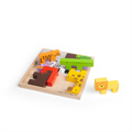 Bigjigs Toys Drevené puzzle bloky so zvieratkami safari, 1, hry pre deti