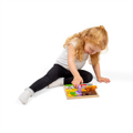 Bigjigs Toys Drevené puzzle bloky so zvieratkami safari, 10, hry pre deti