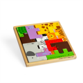 Hračka Bigjigs Toys Drevené puzzle bloky so zvieratkami safari, 3