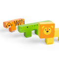 Hračka Bigjigs Toys Drevené puzzle bloky so zvieratkami safari, 4
