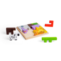 Bigjigs Toys Drevené puzzle bloky so zvieratkami safari, 8, hry pre deti