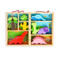 Bigjigs Toys Krabička na hranie Dinosaury, 5, hry pre deti