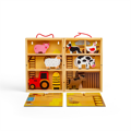 Bigjigs Toys Krabička na hranie Farma, 4, hry pre deti