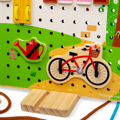 Hračka Bigjigs Toys Prevliekacia doska domček, 5