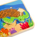 Bigjigs Toys Puzzle Životný cyklus korytnačky, 4, hry pre deti