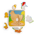 Hračka Bigjigs Toys Puzzle Životný cyklus sliepky, 3