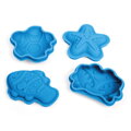 Bigjigs Toys Silikonové formičky modré Ocean, 9, hračky