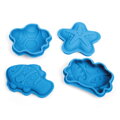 Hračka Bigjigs Toys Silikonové formičky modré Ocean, 9