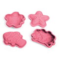 Hračka Bigjigs Toys Silikónové formičky ružové Coral, 2