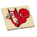 Hračka Detoa Drevené puzzle Krtko, 2