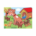 Hračka Dino Drevené kocky Domáce zvieratká 12 ks, 4