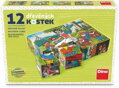 Hračka Dino Drevené kocky Snehulienka 12 ks, 1
