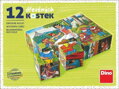 Hračka Dino Drevené kocky Snehulienka 12 ks, 2