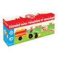 Hračka Jeujura Drevené figúrky k stavebniciam Farmár s traktorom 7 dielov, 1