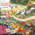 Hračka Rodinné puzzle Kvety a lesné zvieratká 500 dielov, 2