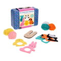 Petitcollage Kreatívny kufrík s bambuľkovými zvieratkami, 6, hračky pre deti