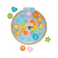 Petitcollage Učebné viacjazyčné hodiny + počítanie a farby, 4, hry pre deti