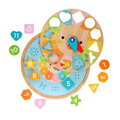 Petitcollage Učebné viacjazyčné hodiny + počítanie a farby, 7, hry pre deti