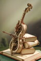 Hračka RoboTime Drevené mechanické puzzle Kúzelné violončelo na elektrický pohon, 6