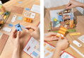 Hračka RoboTime 3D Drevené puzzle Vysnívaný záhradný dom, 2