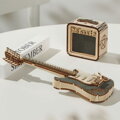 Hračka RoboTime Drevené 3D puzzle Elektrická gitara, 4