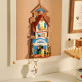 Hračka RoboTime Drevené 3D puzzle Miniatúra domčeka na zavesenie Ostrovná vila, 3