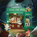 Hračka RoboTime Drevené 3D puzzle Miniatúra Obchod s čajom, 4