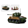 Sluban Army WW2 M38-B1110 Bojový tank M4A3 Sherman, 1, hračky