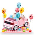 Sluban Girls Dream Mini Handcraft M38-B1086 Qmini ružový Kabriolet, 2, hračky