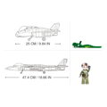 Sluban Model Bricks M38-B0931 Stíhacie lietadlo Chengdu J-20, 3, hračky