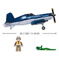 Hračka Sluban WWII M38-B1109 Americké stíhacie lietadlo F4U Corsair, 1