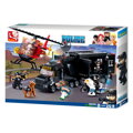 Sluban Polícia M38-B0659 SWAT mobilná základňa a zlodeji vo vrtuľníku, 8, hračky