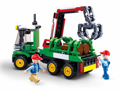 Sluban Town Farma M38-B0778 Traktor s prívesom na klády, 2, hračky
