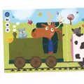 Hračka Albi Kúzelné čítanie Minikniha Leporelo - Vlakom celým rokom, 1