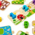 Hračka Puzzle s obrázkami a číslami, 4