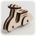 Hračka Drevené 3D puzzle Moped, 1