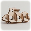 Drevené 3D puzzle Ponorka