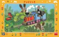 Hračka Dino Puzzle Krtko a lokomotíva 15 dielov, 1