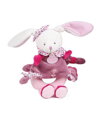 Hračka Doudou Darčeková sada - Plyšová hrkálka Zajačik 19 cm, 2