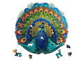 Hračka Drevené luminiscenčné puzzle Páv 500 dielikov, 4