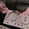 Hračka 3D drevená mechanická skladačka hlavolamu Fort Knox Pro, 12
