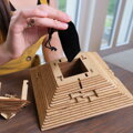 Hračka 3D drevená mechanická skladačka hlavolamu Pyramída, 18