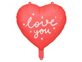 Fóliový balón Srdce, I love you, 45 cm