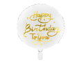 Fóliový balón Happy Birthday To You, 35 cm, biely