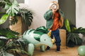 Hračka Fóliový balón Triceratops 101x60,5cm, zelený, 2