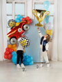 Hračka Fóliový balón Kockovaná vlajka Happy Birthday, 45 cm, 1