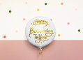 Hračka Fóliový balón Happy Birthday To You, 35 cm, biely, 1