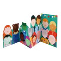 Hračka Petit Collage Set aktivít so samolepkami Vtipné tváre, 3