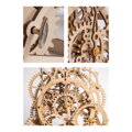 Hračka RoboTime 3D drevené mechanické puzzle Hodinový strojček, 2